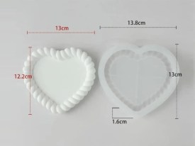 Molde silicona corazon bordes de cuerdas